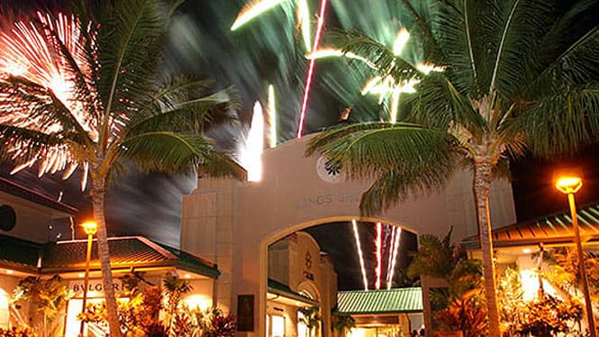 fireworks over the Kings Shops at Waikoloa