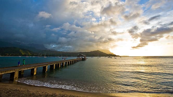 The pier at Hanalei Bay