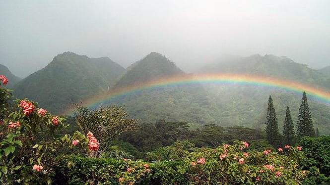 Rainbow over Makiki Valley