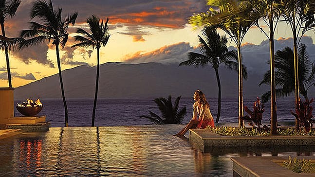 woman relaxing at the four seasons on maui