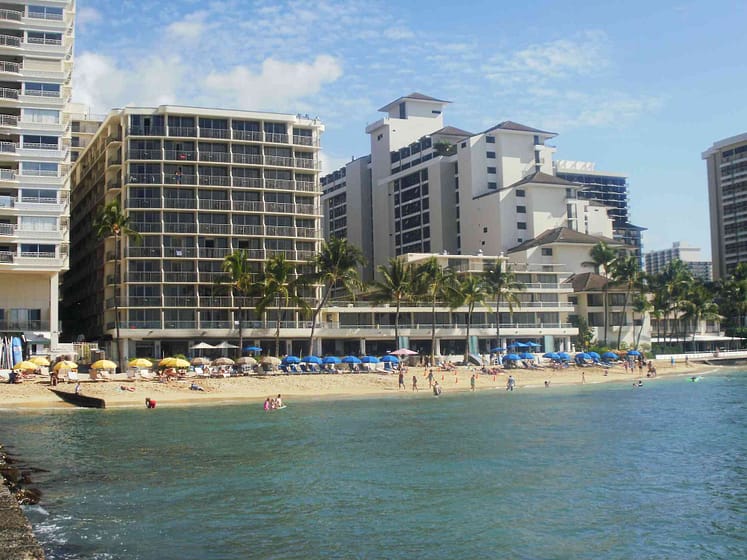 Outrigger Waikiki as seen from the water