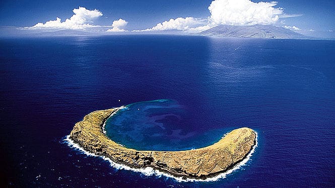 Molokini and lanai in the background