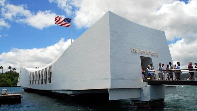 Visitors enjoying the USS Arizona Memorial tour