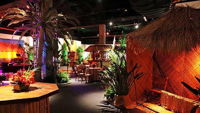 Tropical Tiki themed restaurant